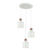 Lampadario Italux Restenza bianco rame 3xE27 dimm.