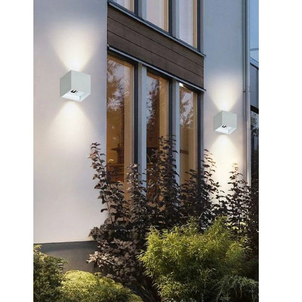 Trade Shop - Applique Da Parete 52 Led 22 W Per Esterno Doppia Emissione Luminosa Ip65 Es66-b - -bianco Naturale      -
