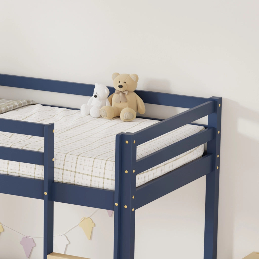Letto a castello per bambini 190x90cm blu scuro AMBER