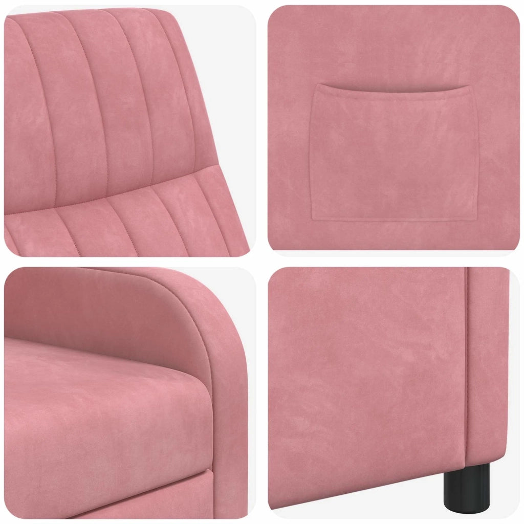 Divano Sedia-Poltrona reclinabile Rosa Velluto (V)