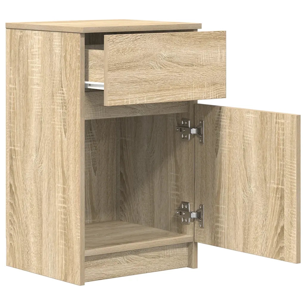 Comodino-Tavolino da notte Rovere Sonoma 39x35x65 cm in Legno Multistrato