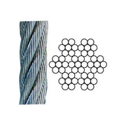 BLINKY 899004 Fune in Acciaio Inox 49 Fili AISI 316 Diametro 4 mm Lunghezza 100 m colore Grigio