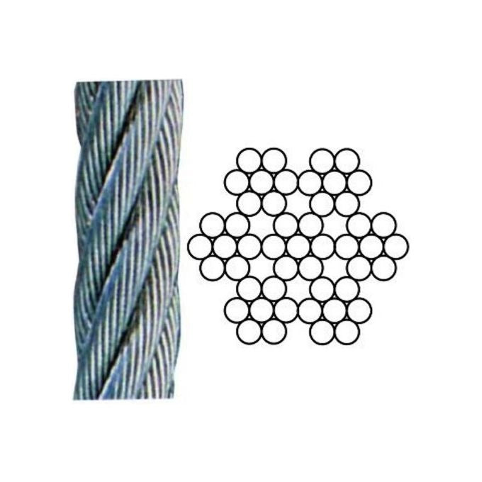 BLINKY 899004 Fune in Acciaio Inox 49 Fili AISI 316 Diametro 4 mm Lunghezza 100 m colore Grigio