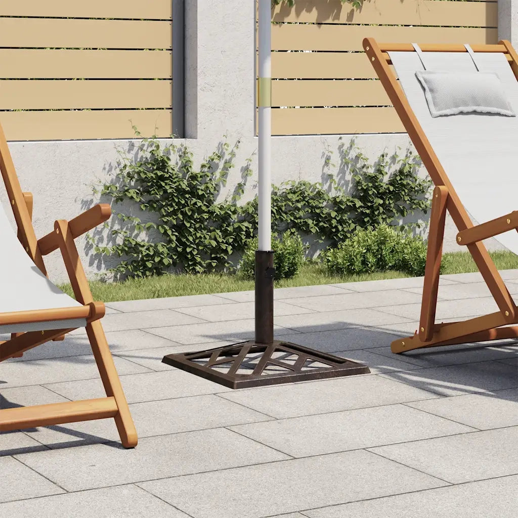 Base per ombrellone-Supporto per ombrellone Bronzo 44x44x31 cm in Ghisa 666877