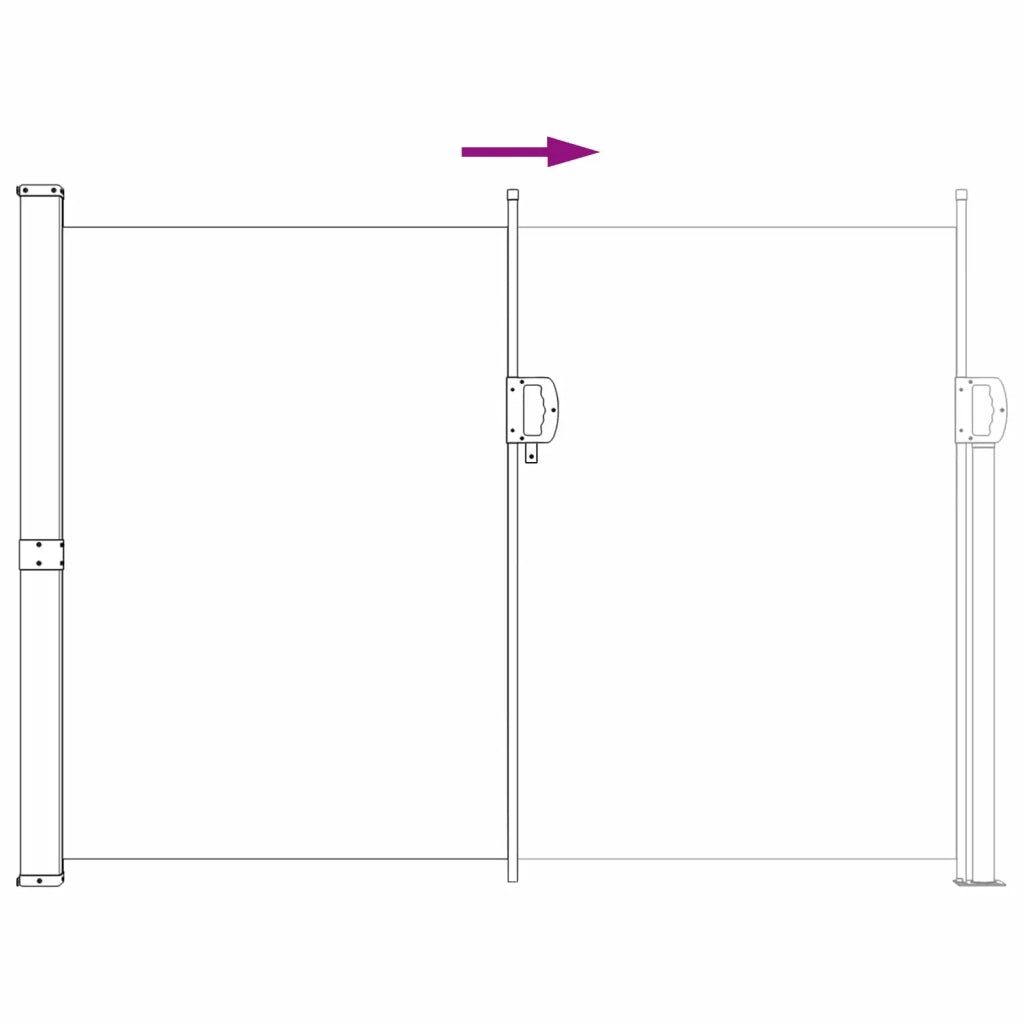 Tenda da Sole | Tenda laterale retrattile 100% poliestere ferro acciaio