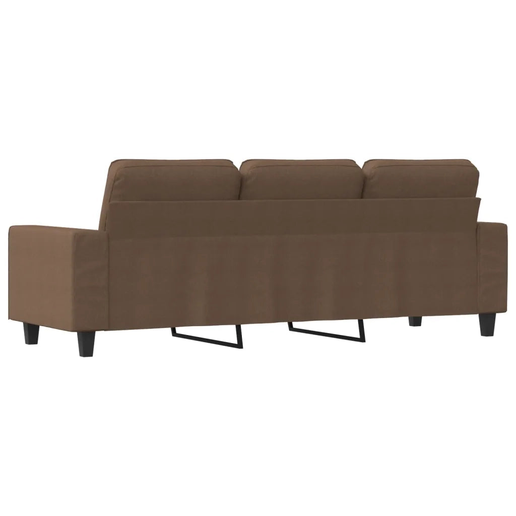 Divano a 3 Posti Marrone 180 cm in Tessuto 359402
