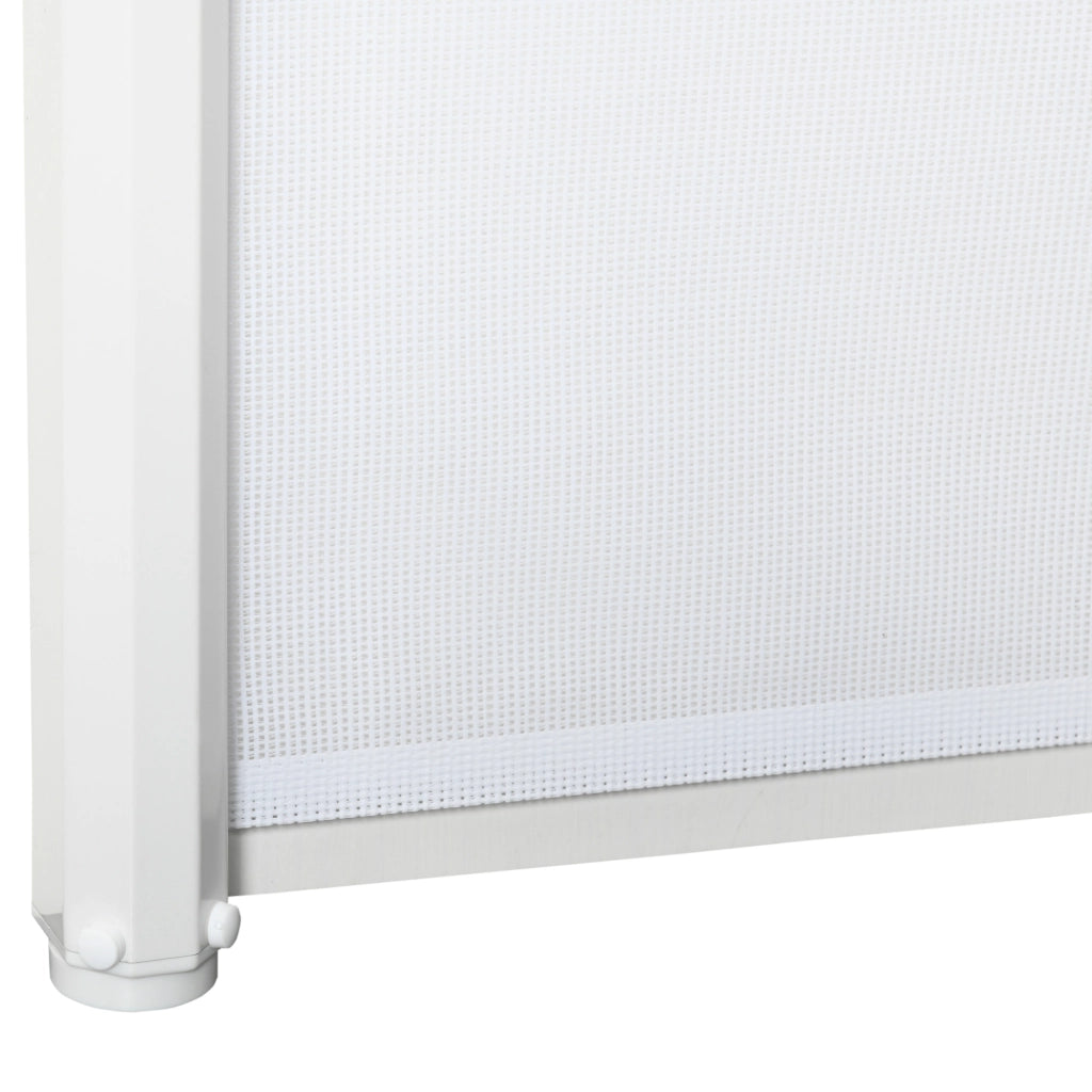Barriera per cani retrattile automatica ¨C zephmum ¨C bianco acciaio 115x82.5 cm