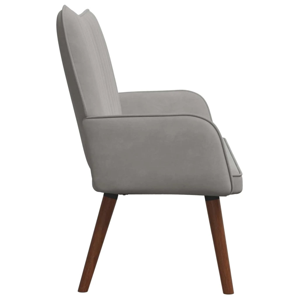 Divano | Divano da soggiorno | Sofa a Due Posti Grigio chiaro 115 x 61 x 87 cm Velluto
