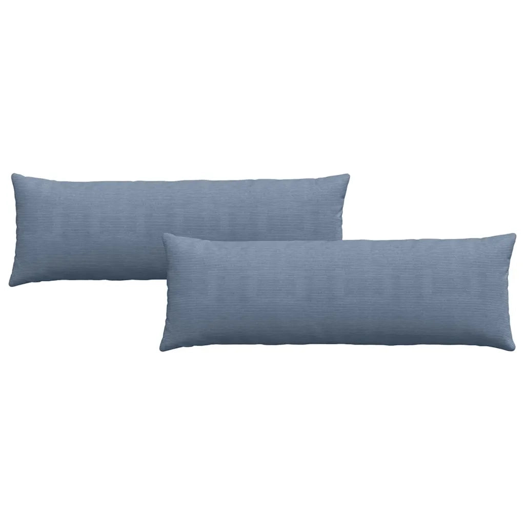 Cuscini da Divano 2 pcs Blu 120 x 40 cm Tessuto in Cords 42013820