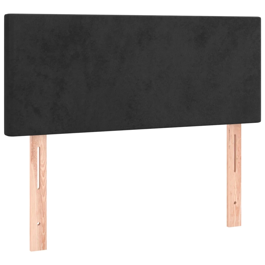 Giroletto a Molle con Materasso-Struttura Letto Nero 80x200 cm in Velluto 969149