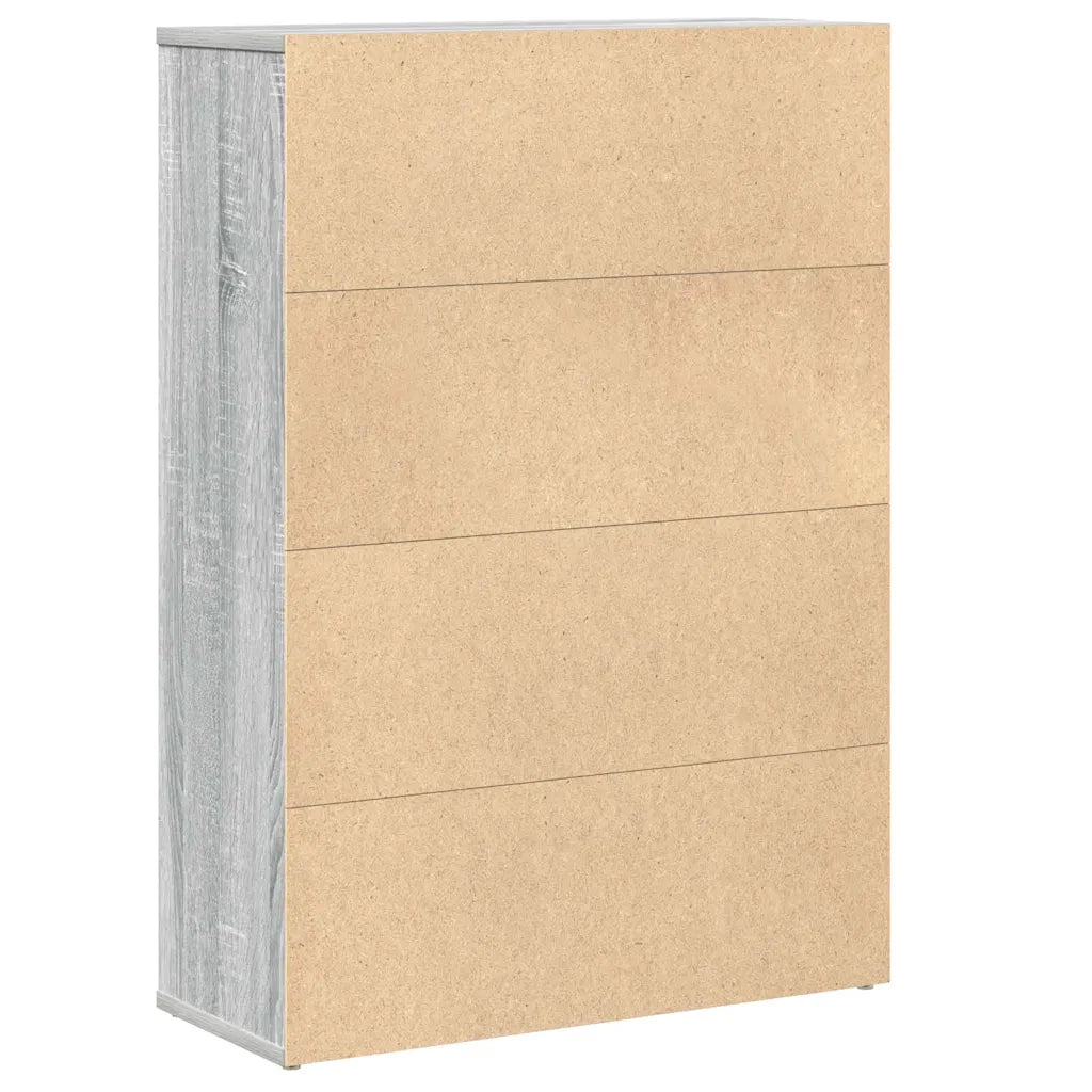 Libreria-Scaffale per Libri-Mobile di Stoccaggio Grigio Sonoma 60x24x85 cm in Legno Multistrato