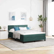 Letto a Sorgente LED con led Verde Scuro 140 x 190 cm Velluto 3342587