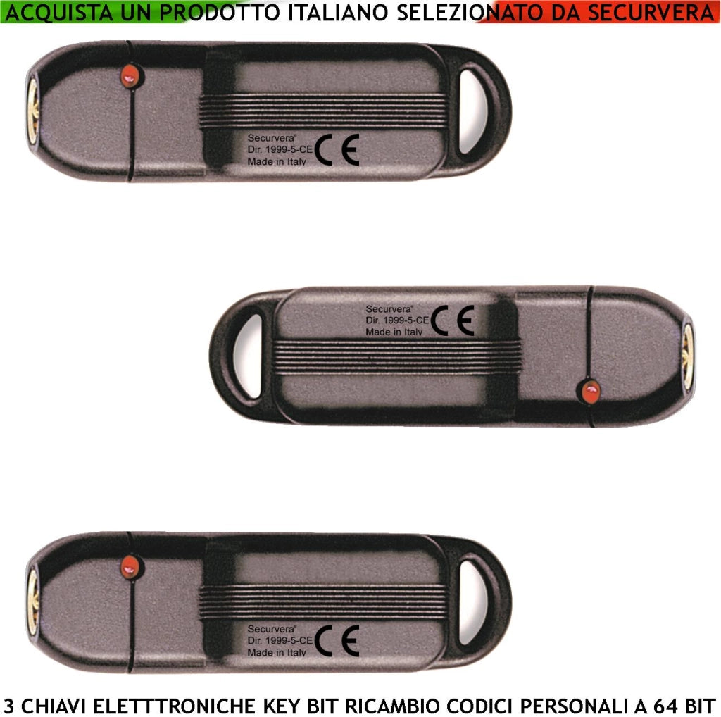 Dallas 3 Chiave Elettronica Contatto Dorato Sfioramento 64 Bit KeyBit Codice Sicurezza Denver Univoco su 3 Miliardi di Combinazioni Binarie Led Rosso Conferma Attivazione Ricambio o Aggiunta Antifurto