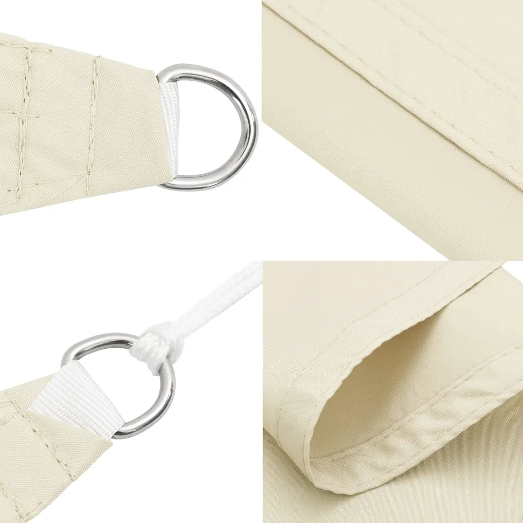 Parasole a vela | Telo Ombra | Vela da ombra Oxford Triangolare 4x5x6,4 m Crema