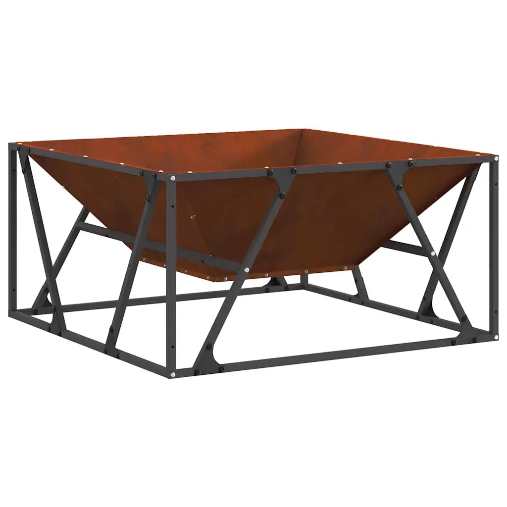 Focolare-Stufa-Camino Marrone 80 x 80 x 40 cm Acciaio 724511