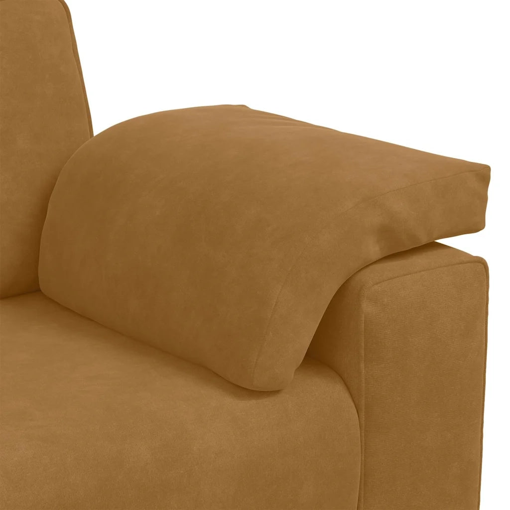 Set di Divani 3 pz con Cuscini Marrone in Velluto 3324674