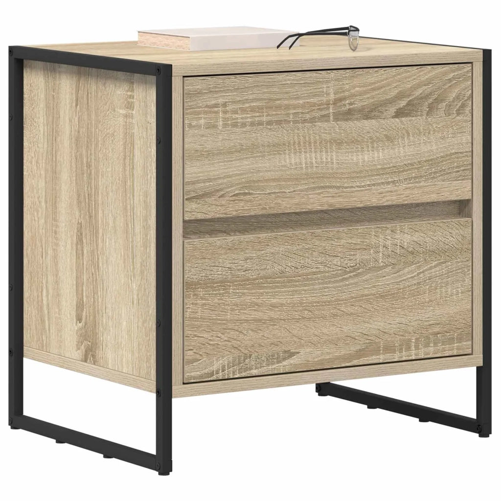 Comodino 2 pcs Sonoma 50 x 39.5 x 50 cm Legno multistrato 886681