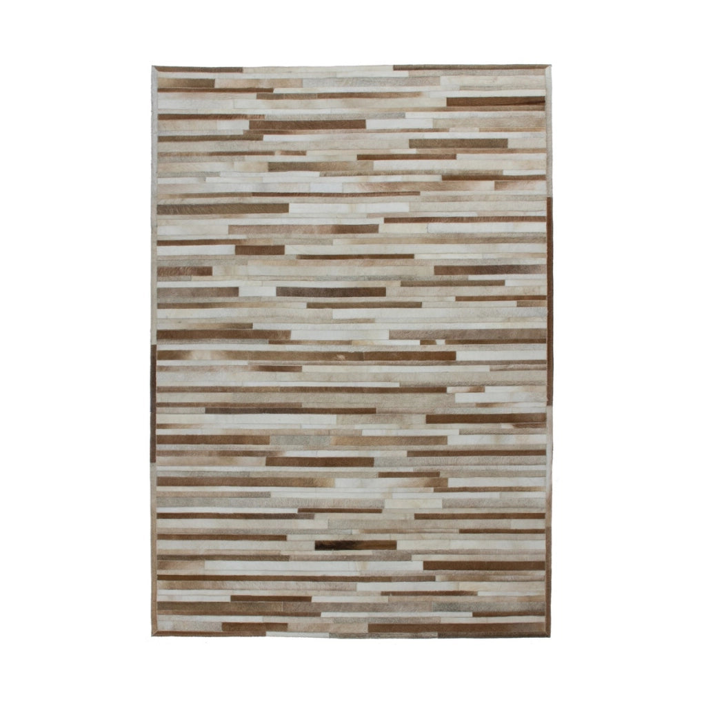Tappeto patchwork Eclipse in pelle cucito a mano