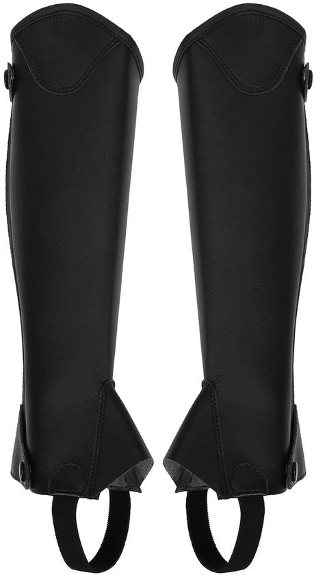 Chaps per bambini - Regolazione facile con cerniera - Protezione comoda - Pelle PU - Disegno ergonomico - Adatto per l'equitazione - Pantaloni da equitazione per bambini