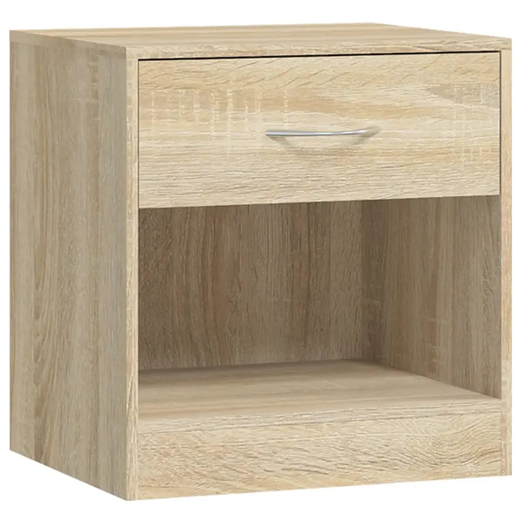 Set di 2 Comodini | Armadio da Notte | Mobiletto da notte con Cassetto Colore Rovere