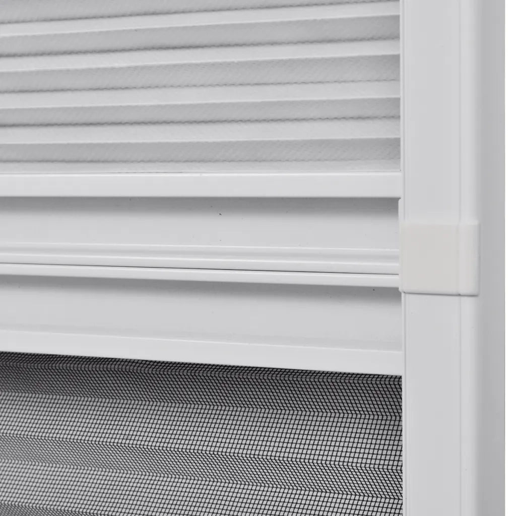 Finestra per Insetti Finestra Plisse 160 x 80 cm in Alluminio con Ombra CFW3555149