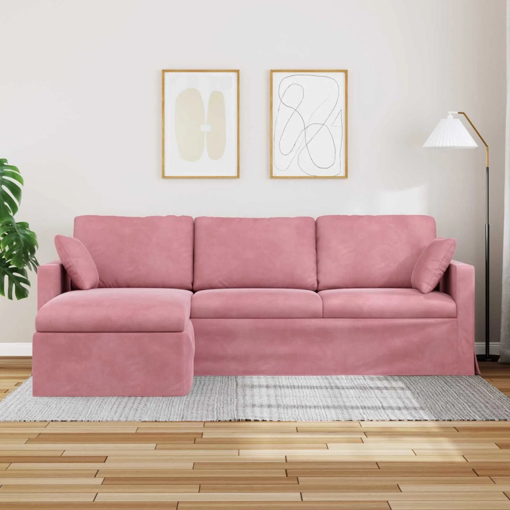 Divano Rosa 198 x 134 x 80 cm Velluto