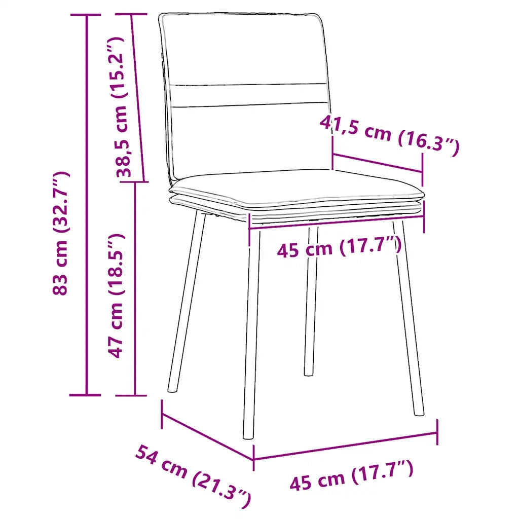 Sedie da Pranzo 4 pz Nere in Velluto 3315350