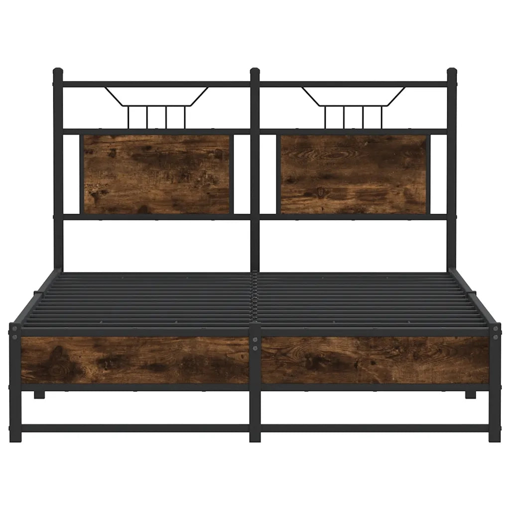 Giroletto senza Materasso-Struttura Letto Rovere Fumo 120x200 cm in Truciolato 108805