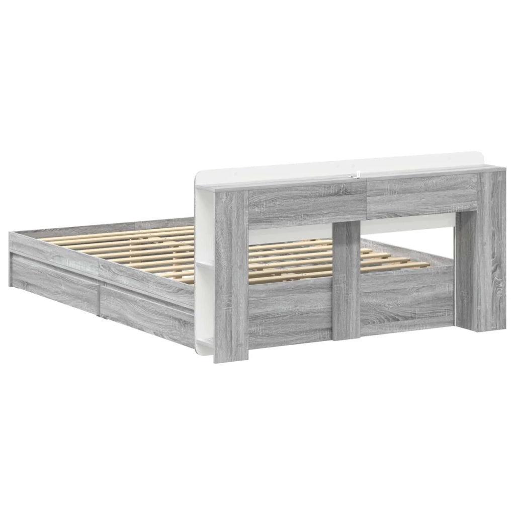 Telaio del letto con storage Sonoma grigio 140 x 200 cm 3433577