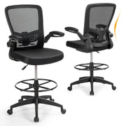 Sedia da ufficio ergonomica 68 x 68 x 109-129 cm altezza regolabile comfort ottimale stile moderno tessuto a rete nero 20_0014978