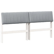 Testiera | Testata imbottita Grigio chiaro 160 cm Pino massello