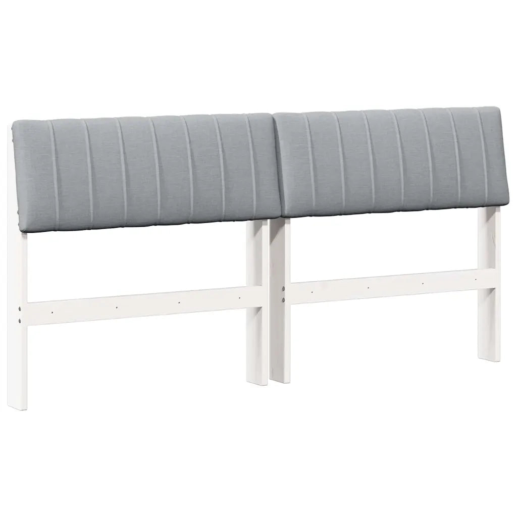 Testiera | Testata imbottita Grigio chiaro 160 cm Pino massello