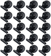 20 pezzi di magneti per frigorifero, clip magnetiche forti, clip magnetiche durature, magneti per lavagne bianche, clip magnetiche per carta per casa, scuola, ufficio, istituto e cassetti (nero)