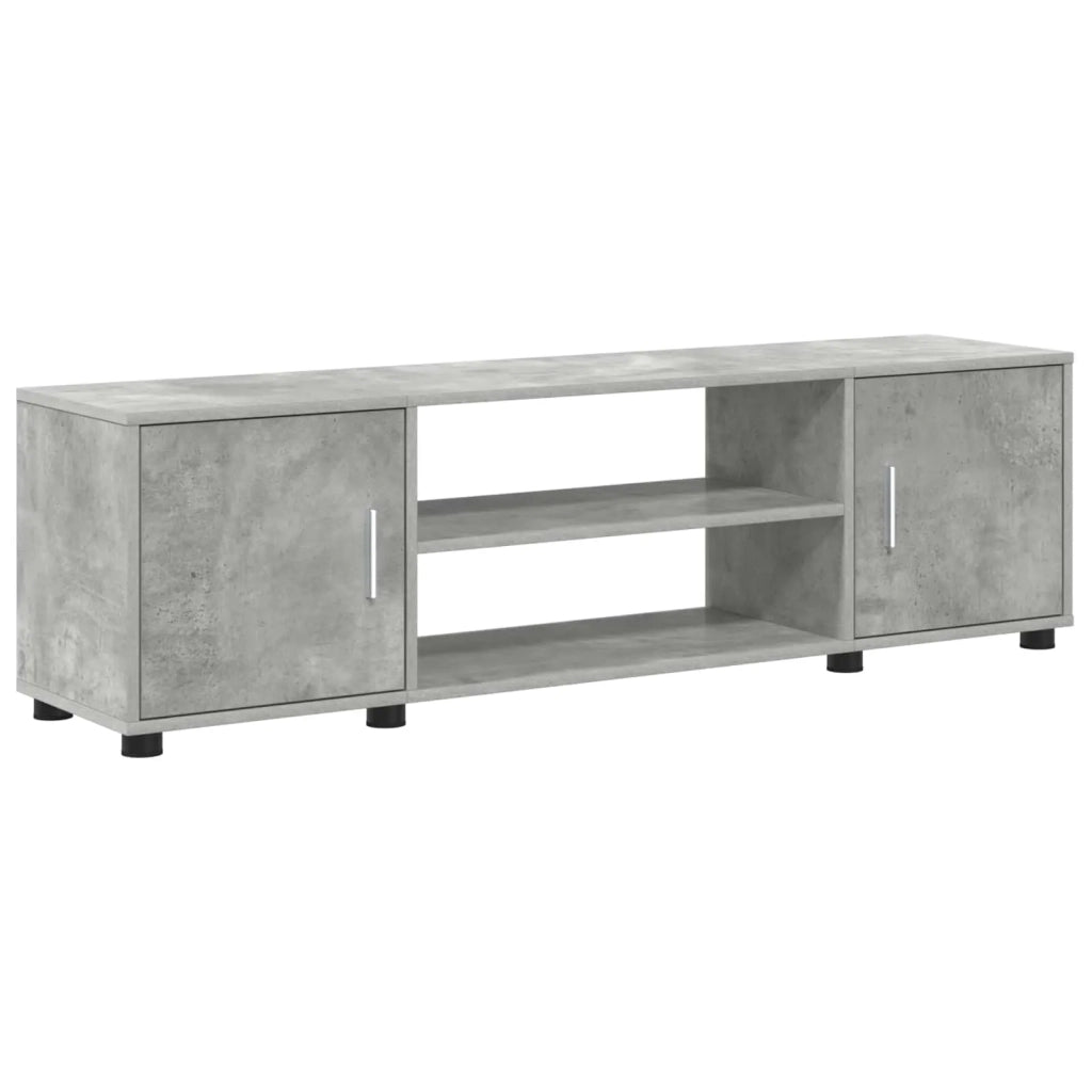 Set mobile TV 4 pz | Armadietto TV | Mobile Porta TV Grigio cemento Legno multistrato