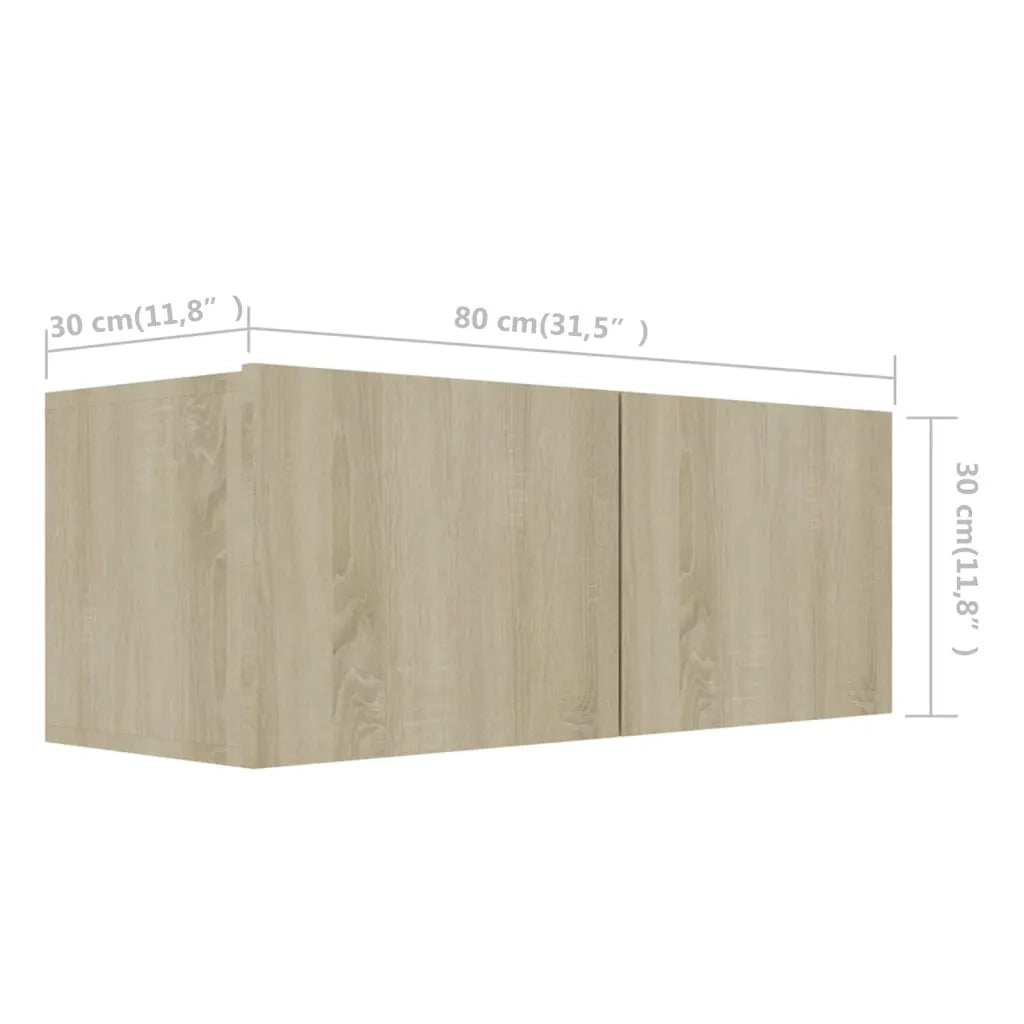 Mobili Porta TV 3 pz-Set di 3 Credenza per TV Rovere Sonoma in Legno Multistrato 336889