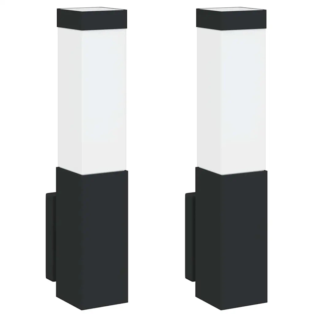 Lampada da Parete Esterna 2 pcs Nero 10.5 x 6 x 33 cm 4005964