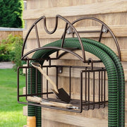 Sostegno per tubi da giardino - supporto pesante in metallo per tubi - fissaggio alla parete