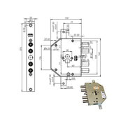 Serratura Sic.Triplice Dx Cil. E60 Cp954Dfb Moia