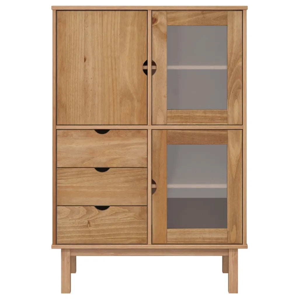 Credenza | Madia | Buffet da pranzo | Armadio da pranzo OTTA 85x43x125 cm in Legno Massello di Pino