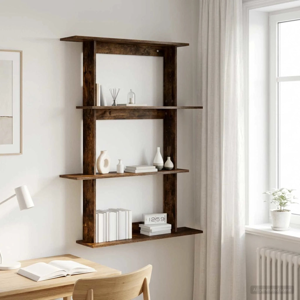 Scaffale da parete Rovere Fumo 100 x 20 x 126 cm 8012064