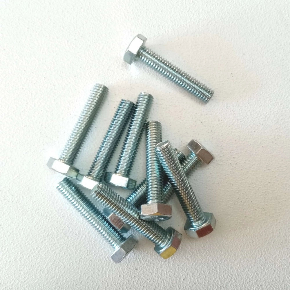 Vite metallica zincata 8x20mm - 15pz chiave 13 testa esagonale tutta filettata