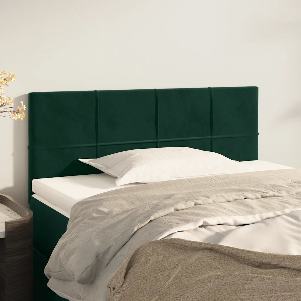 Testiera Verde Scuro 100x5x78/88 cm in Velluto 346043