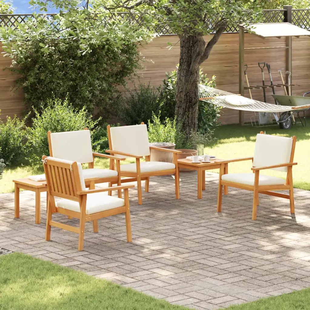 Set Divano da Giardino 6 pcs Marrone Legno di Acacia Massello 3331815