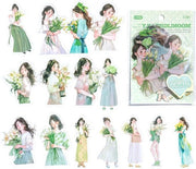 30 pezzi Sticker PET matte per ragazze - materiali per scrapbooking e diario