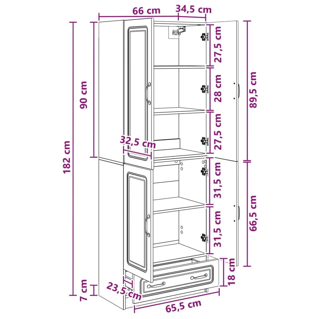 Set di armadi 2 pz Rovere Artigianale Legno ingegnerizzato 3416942
