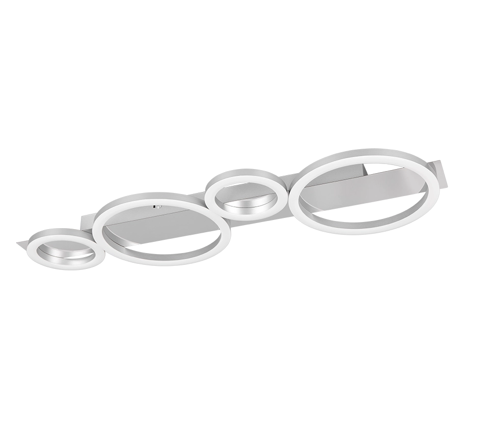 Plafoniera LED, metallo, cromato, L 72 cm, Lumos