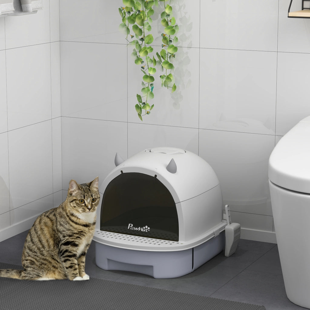 Arenero per Gati ¨C zephmum ¨C 40.5x52x39 cm Bianco Grigio
