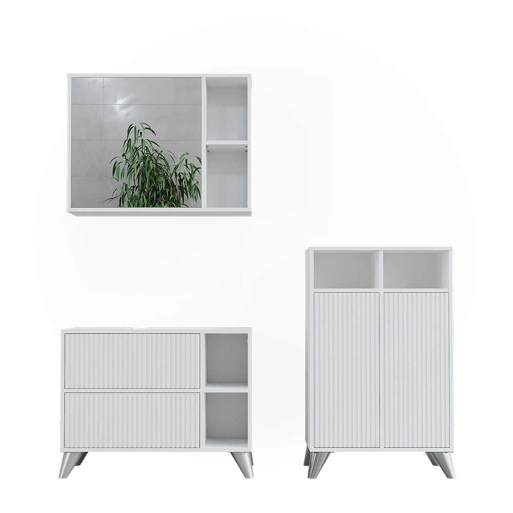 Vicco Set di mobili da bagno Bianco 80 cm, set 2
