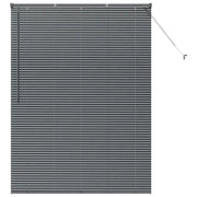 Tendaggi a Veneziana | Tenda a lamelle Grigio scuro 175 x 130 cm Alluminio