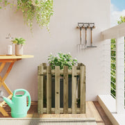 Fioriera Giardino a Recinzione 60x60x60 cm in Pino Impregnato 832461